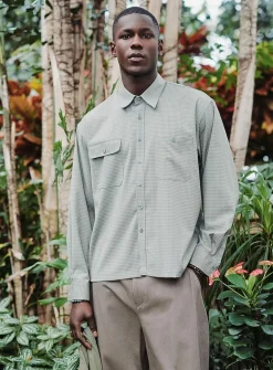 Shadow micro-check shirt
