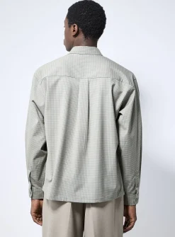 Shadow micro-check shirt