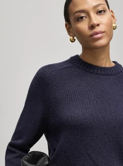 Shaker-rib boxy-fit sweater