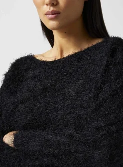 Shifted Fuzzy Pleats sweater