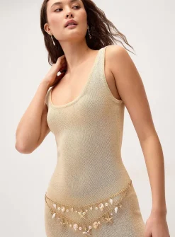 Shimmering knit maxi dress