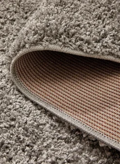 Shiny plain shag rug