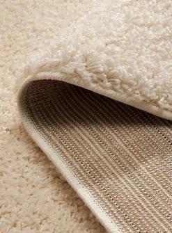 Shiny plain shag rug