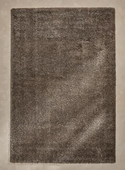 Shiny plain shag rug