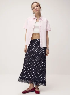 Short-sleeve poplin shirt