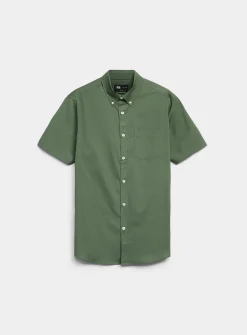 Short-sleeve solid shirt
