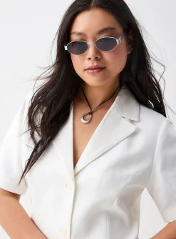 Shoulder pad jacket minidress