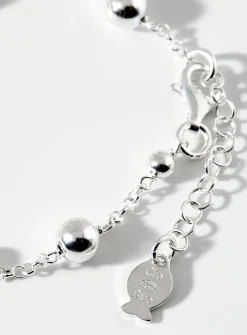 Silver bead bracelet