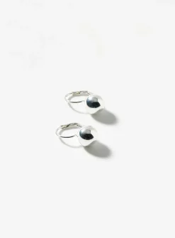 Silver bead earrings