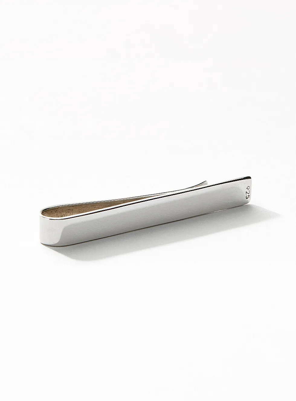 Silver tie clip