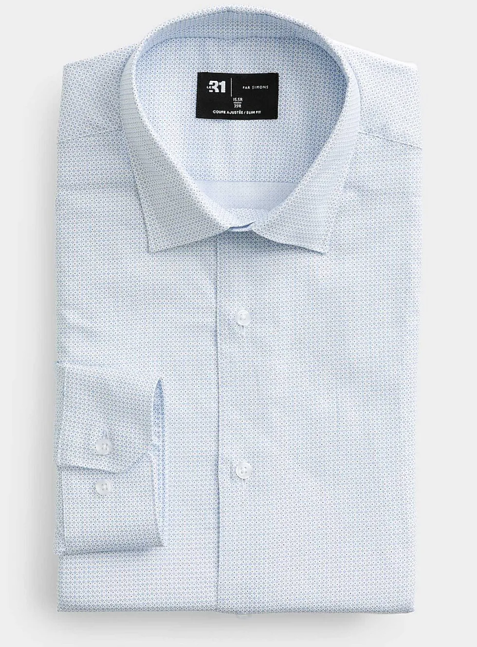 Sky-blue mosaic shirt
