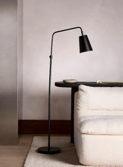 Sleek adjustable-height floor lamp