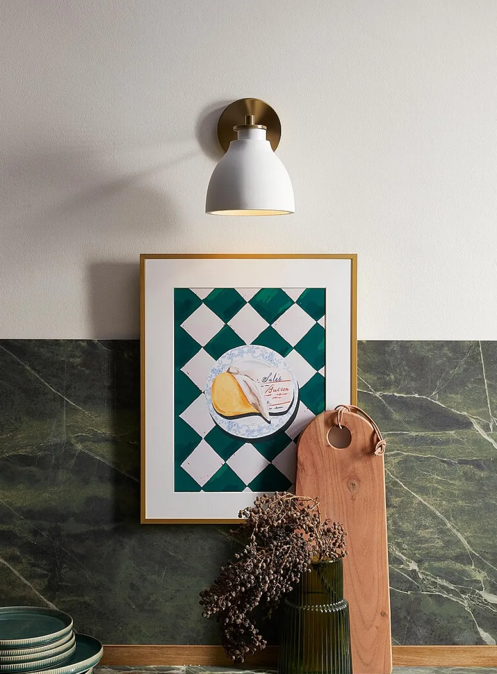 Sleek bell-shaped wall sconce