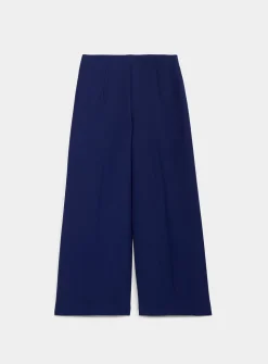 Sleek cropped wide-leg pant