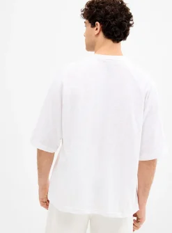 Slub jersey raglan T-shirt