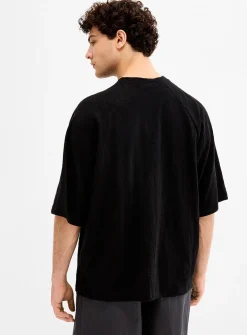 Slub jersey raglan T-shirt