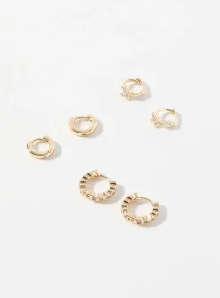 Small decorative crystal hoops