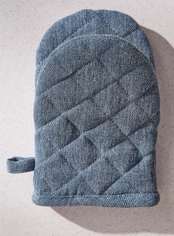 Small denim oven mitt