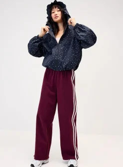 Small flowers hooded jacket