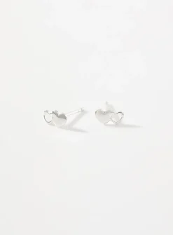 Small interlaced heart earrings
