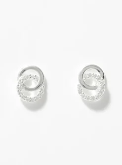 Small interlaced-hoop earrings
