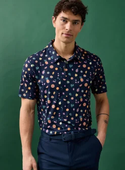Small patterns golf polo