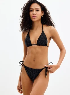 Small sparkle black bikini bottom