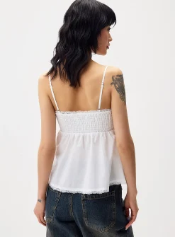 Smocked babydoll cami