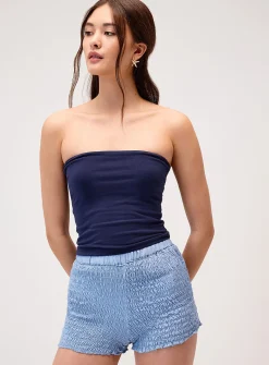 Smocked micro-short