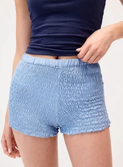Smocked micro-short