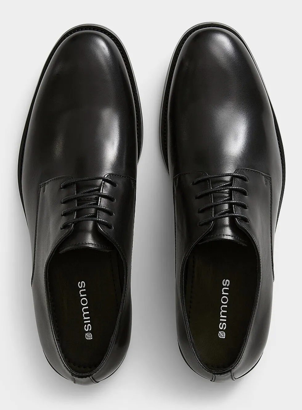 Smooth leather derby shoes