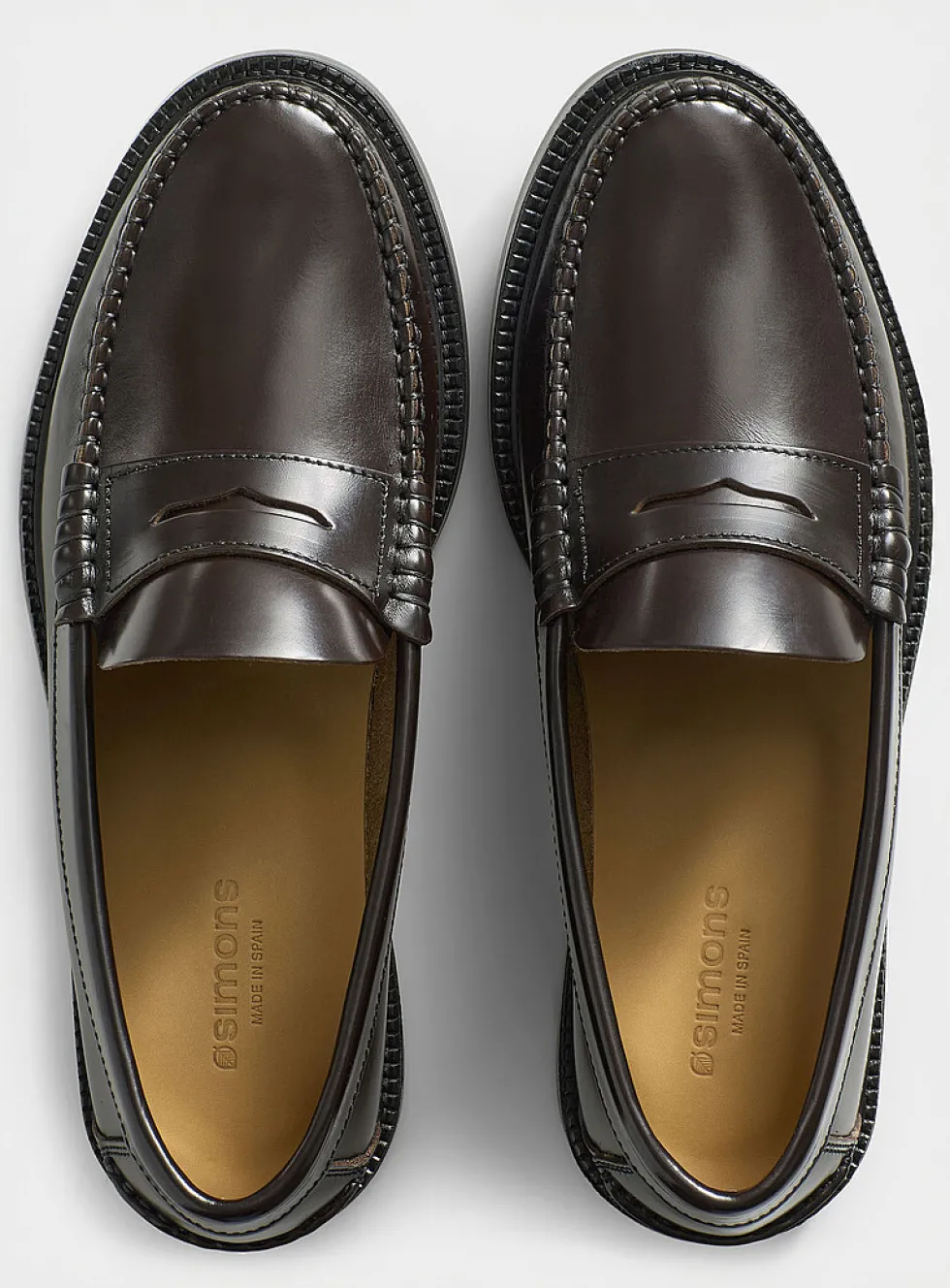 Smooth leather penny loafers