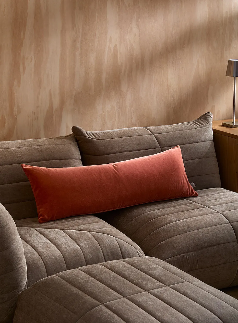 Soft cotton velvet removable-cover cushion