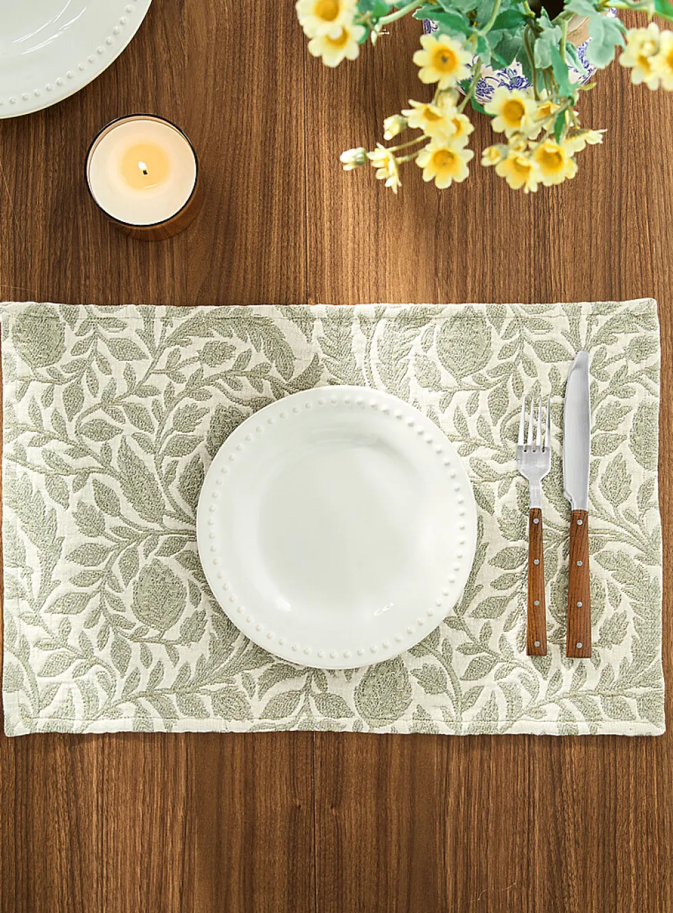 Soft flora placemat
