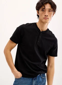 Soft jersey Henley T-shirt