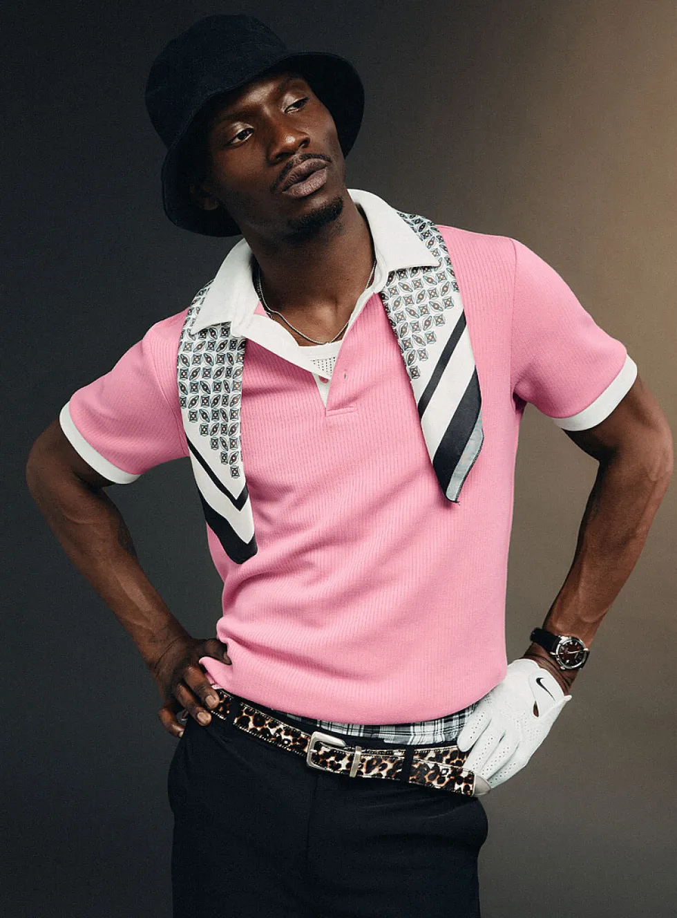 Soft ribbed jersey golf polo