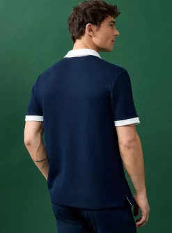 Soft ribbed jersey golf polo