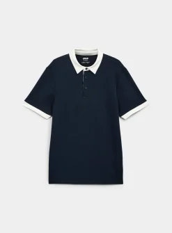 Soft ribbed jersey golf polo