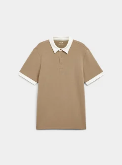 Soft ribbed jersey golf polo