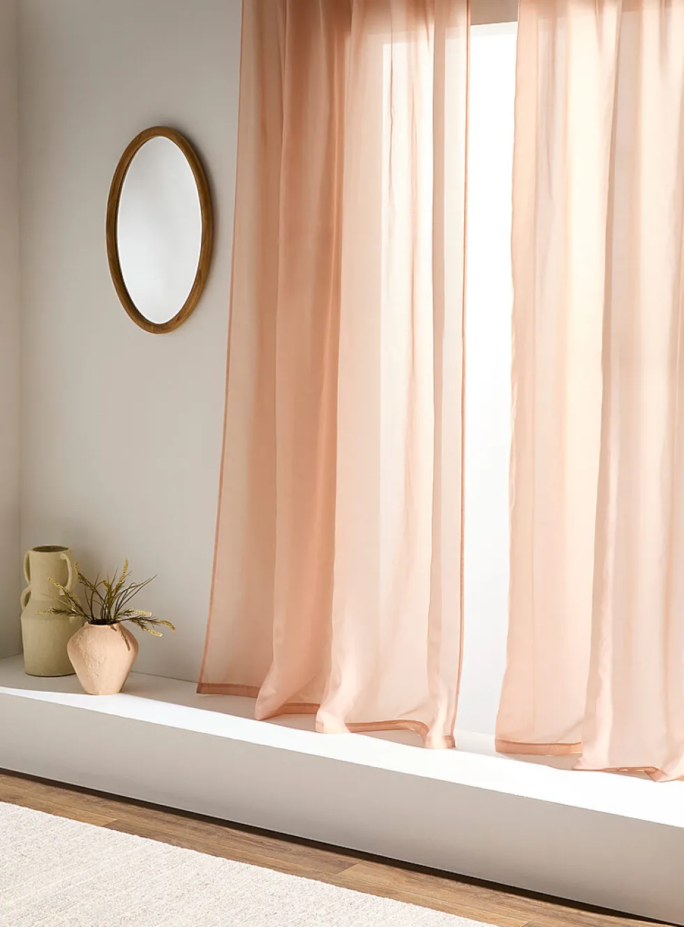 Soft tone plain sheer curtains