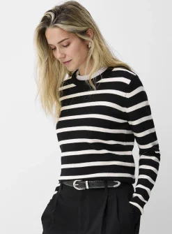 Soft two-tone stripe sweater