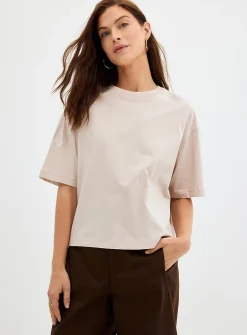 Solid boxy-fit organic cotton T-shirt
