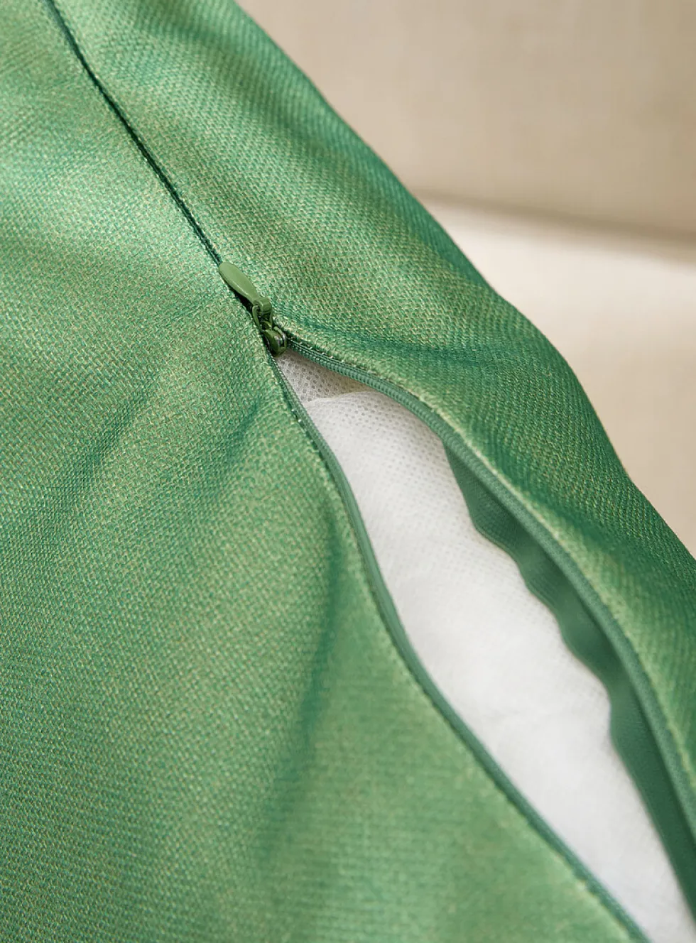 Solid canvas removable-cover outdoor cushion