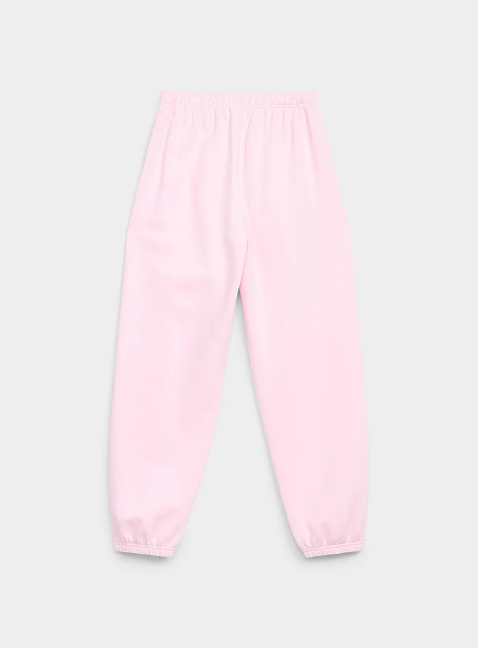 Solid cotton-fleece loose joggers