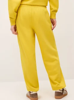 Solid cotton-fleece loose joggers