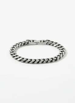 Solid curb-link chain bracelet