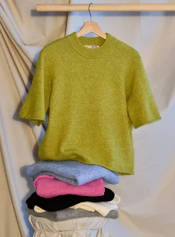 Solid felted boxy-fit sweater