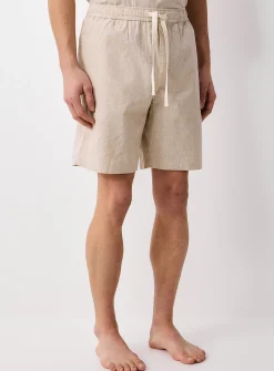 Solid lightweight linen pyjama short