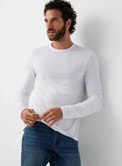 Solid long-sleeve T-shirt