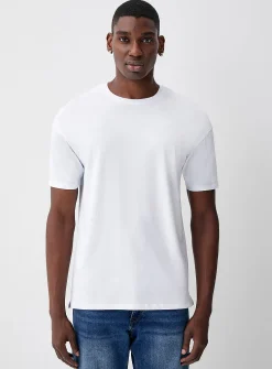 Solid organic cotton longline T-shirt